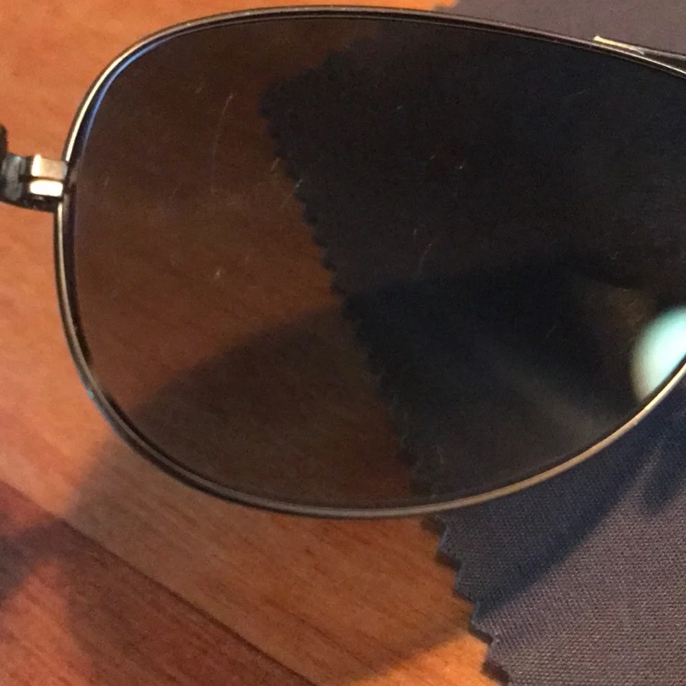 Ray-Ban Silver Frame Dark Gray Lenses Aviator Sunglasses